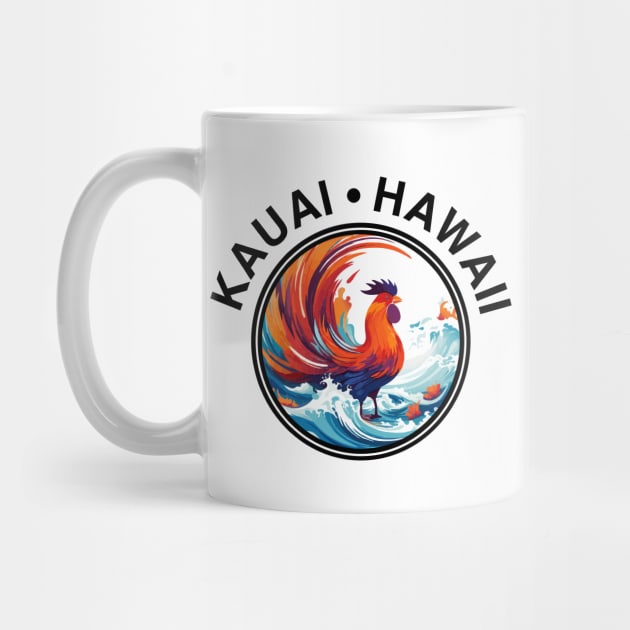 Kauai Hawaii - Rooster (with Black Lettering) by VelvetRoom